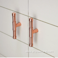 brushed copper handles Gold Wardrobe Door